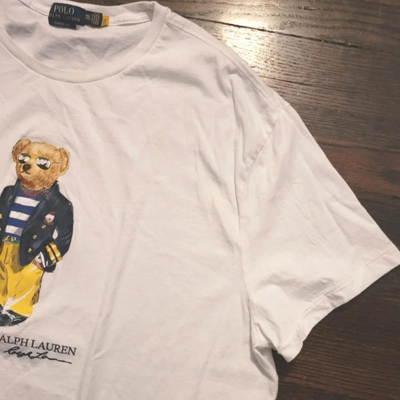 POLO RALPH LAUREN Preppy Bear white classic fit Men's XXL short sleeve t-shirt - Picture 4 of 15